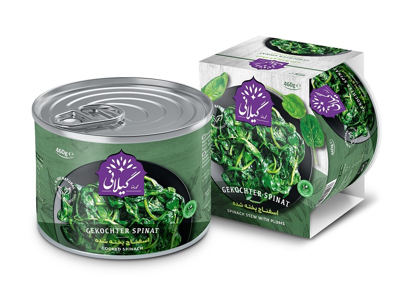کنسرو اسفناج پخته گیلانی